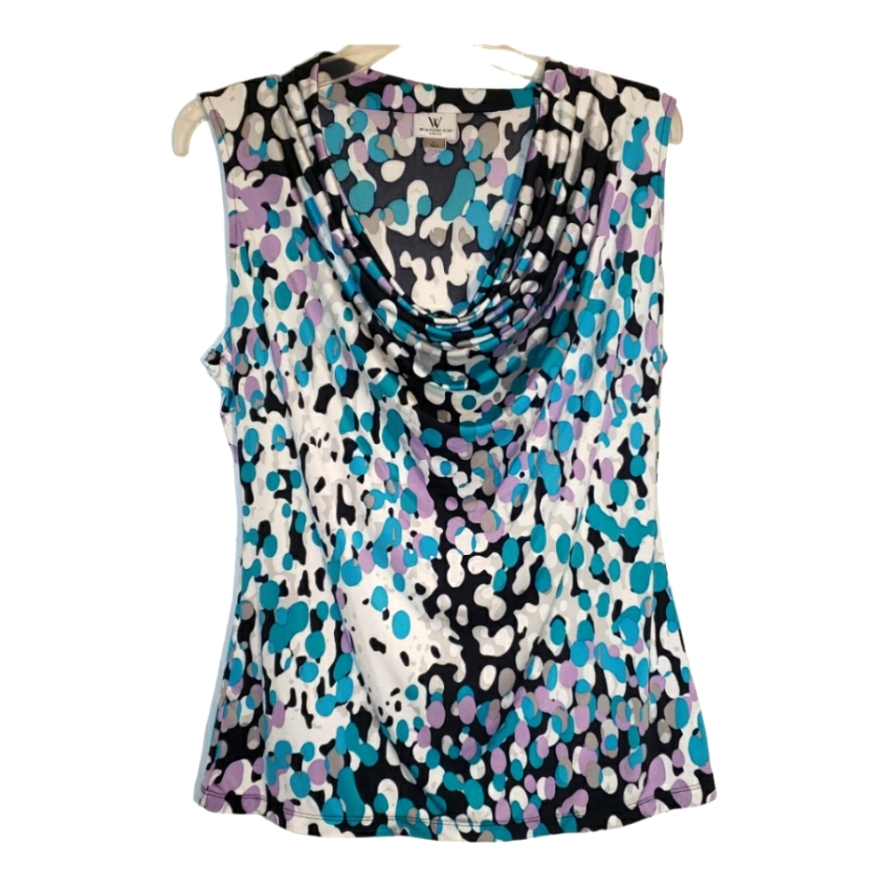 Worthington women's large geometric print sleeveless pullover top. 4034